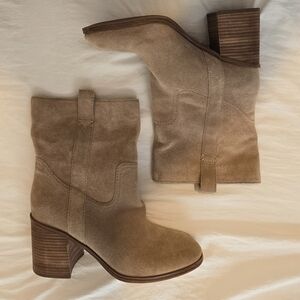 Suede Western Style Boots